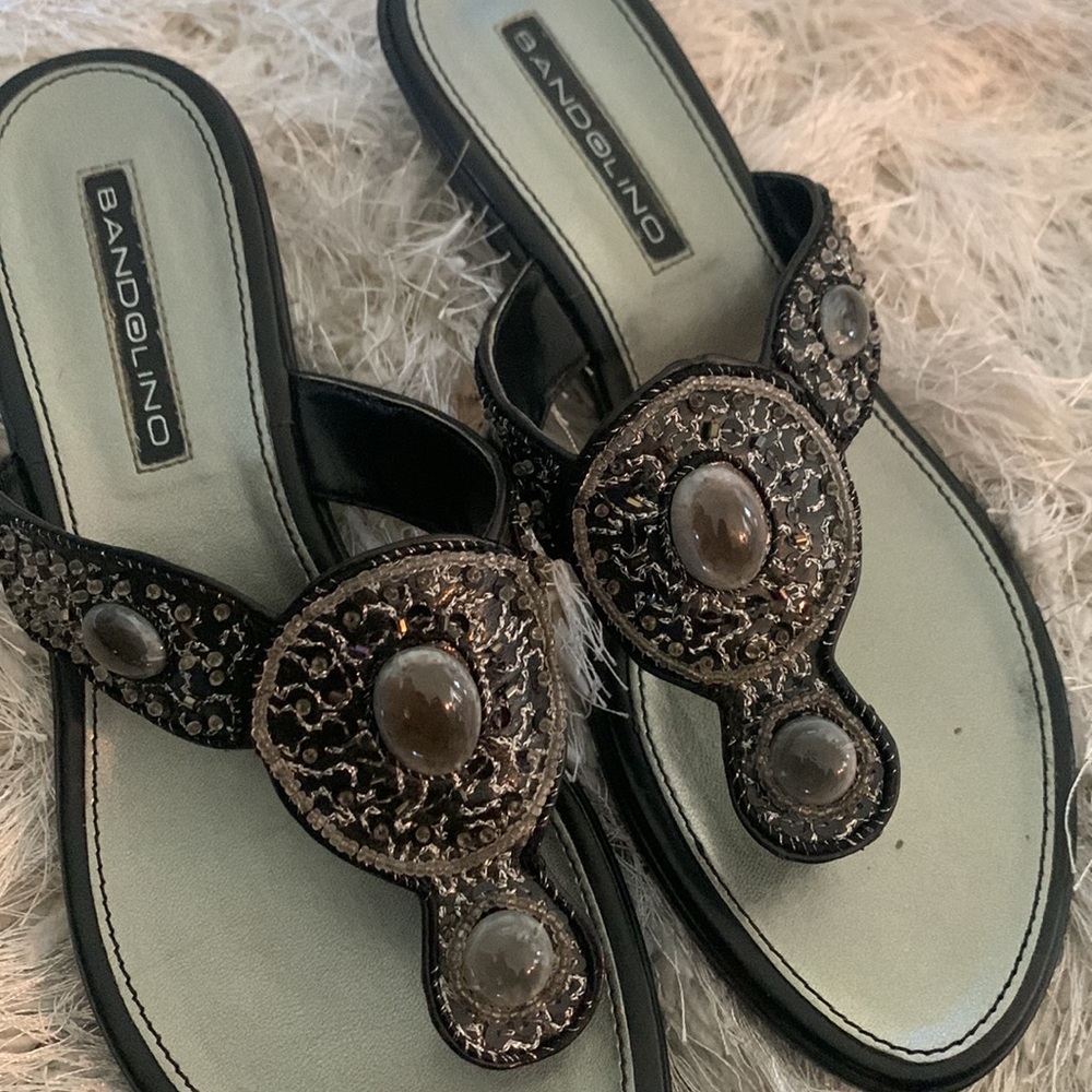 Black, Bandolino Claribel thong sandals